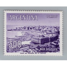 ARGENTINA 1959 GJ 1149 ESTAMPILLA NUEVA CON GOMA EL MUY RARO PAPEL TIZADO IMPORTADO U$ 90